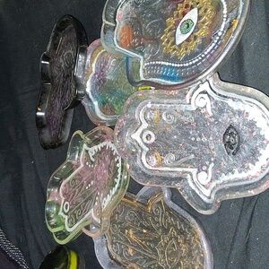 Handmade Hamsa Hand insense Tray